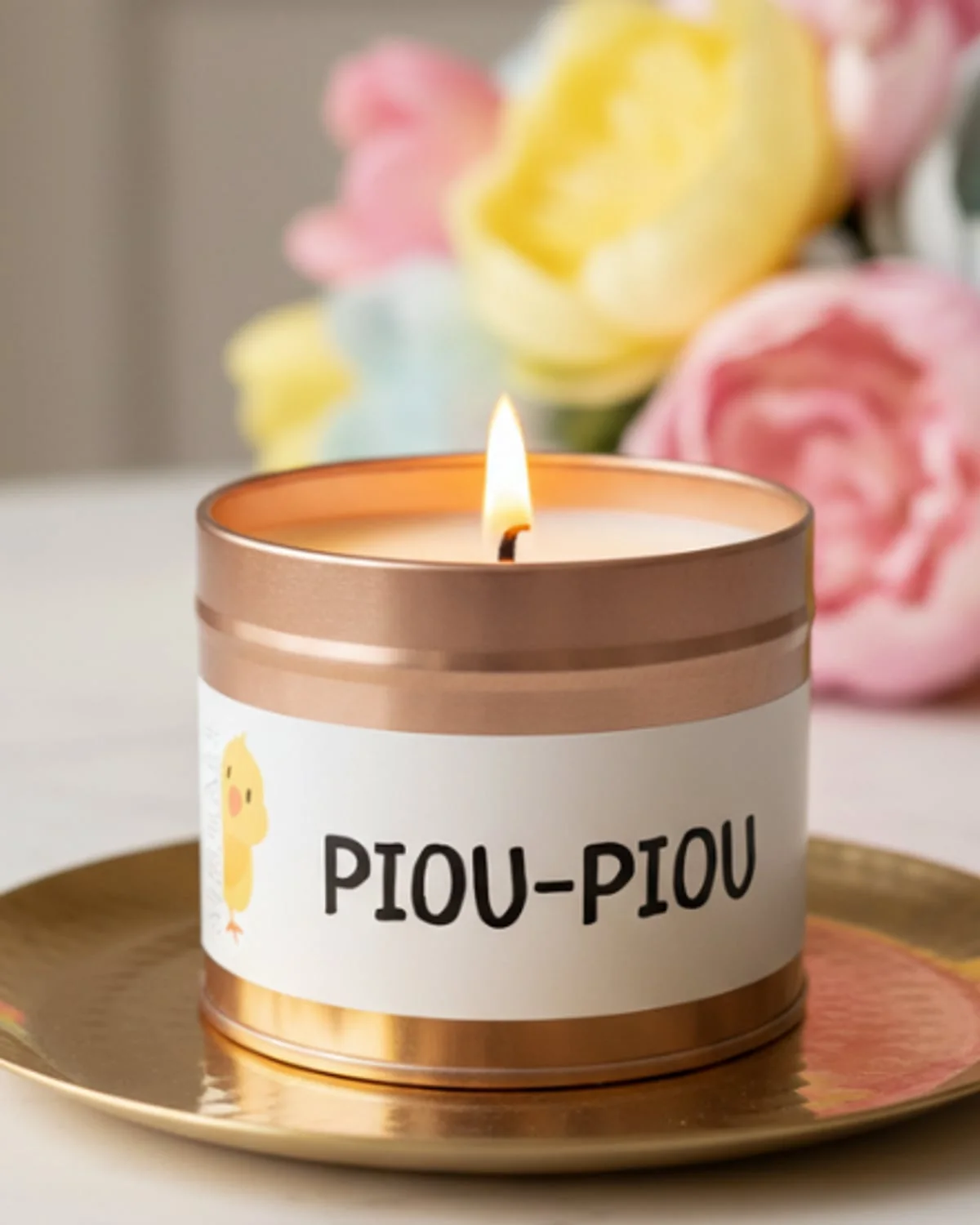 Piou-Piou — Le souvenir d'un printemps en première fleur, tout en candeur ensoleillée.